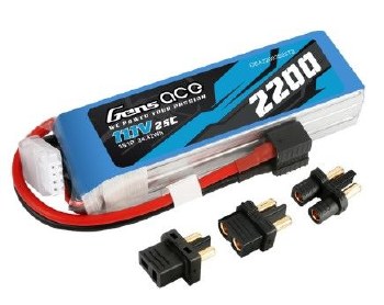 2200mAh 3S1P 11.1V 25C liPo Battery Pack with EC3, Deans And XT60 Adapter For rC Plane
