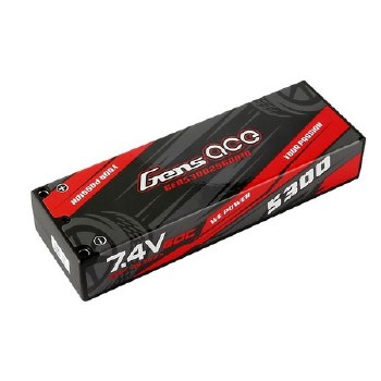 5300mAh 7.4V 60C Hard Case liPo Battery - 4.0mm Bullets 138x47x25mm