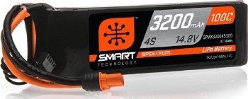 3200mAh 4S 14.8V 100C Smart LiPo Battery; IC3