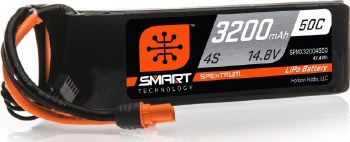 3200mAh 4S 14.8V 50C Smart LiPo Battery; IC3