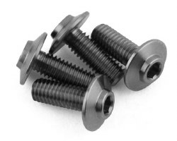 1UP Racing Titanium Pro Duty Lockdown Head Screws (4) (3x8mm)