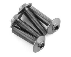 1UP Racing Titanium Pro Duty Lockdown Head Screws (4) (3x12mm)