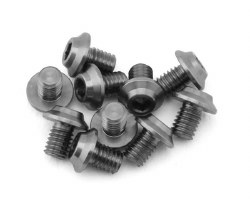 1UP Racing Titanium Pro Duty LowPro Head Screws (10) (3x4mm)