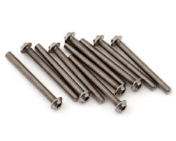 1UP Racing Titanium Pro Duty LowPro Head Screws (10) (3x28mm)