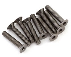 1UP Racing Titanium Pro Duty Flat Head Screws (10) (3x16mm)