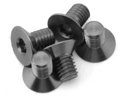 1UP Racing Titanium Pro Duty Flat Head Screws (5) (3x5mm)