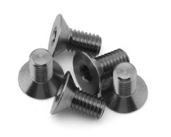 1UP Racing Titanium Pro Duty Flat Head Screws (5) (3x6mm)