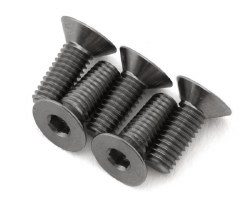 1UP Racing Titanium Pro Duty Flat Head Screws (5) (3x8mm)