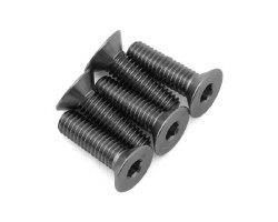 1UP Racing Titanium Pro Duty Flat Head Screws (5) (3x10mm)