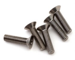 1UP Racing Titanium Pro Duty Flat Head Screws (5) (3x12mm)