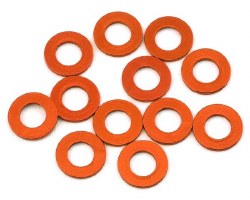 1UP Racing 3x6mm Precision Aluminum Shims (Orange) (12) (0.25mm)