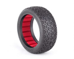 AKA 1/8 Buggy Chainlink Clay Tire w/ Red Insert (2)
