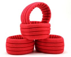 1/8 Truggy Shaped Insert Grooved Red, Soft (4)