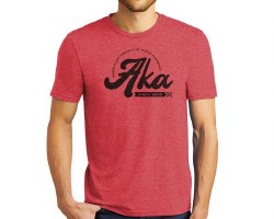 AKA Retro Tri-Blend Red T-shirt - Large