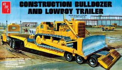 1/25 Lowboy Trailer & Bulldozer Combo