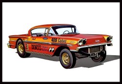 1958 Chevy Impala Hardtop Ala Impala 1:25
