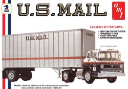 Ford C600 US Mail Truck w/USPS Trailer 1:25