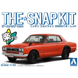 Aoshima 1/32 SNAP KIT #09-C Nissan Skyline 2000GT-R (RED)