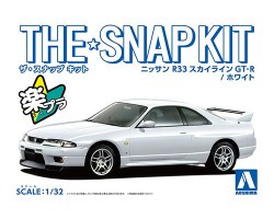 Aoshima 1/32 SNAP KIT #15-C Nissan R33 Skyline GT-R (White)