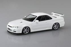 Aoshima 1/32 SNAP KIT #11-SP3 Nissan R34 Skyline GT-R Custom Wheel (White Pearl)