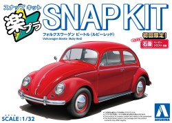 Aoshima 1/32 SNAP KIT #20-RR Volkswagen Beetle (Ruby Red)