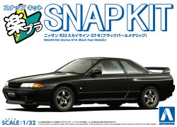 Aoshima 1/32 Snap Kit #14-BP Nissan R32 Skyline GT-R(Black Pearl Metallic)