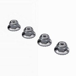 Wide Flanged Nyloc Nut M4 (4Pcs)