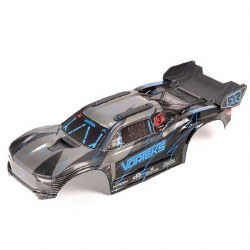 VORTEKS 2WD Painted Decaled Trimmed Body Set - Hidden Body Mount  (Blue/Black)