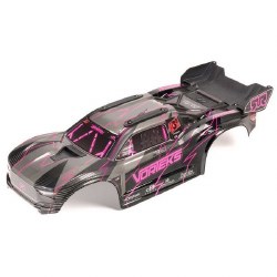Arrma VORTEKS 2WD Painted Decaled Trimmed Body Set - Hidden Body Mount (Pink/Black)