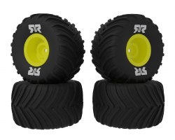 Arrma dBoots Chevron MT Tire Set Glued (Yellow) (2 Pairs)