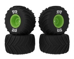 Arrma dBoots Chevron MT Tire Set Glued (Green) (2 Pairs)