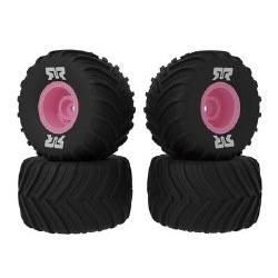 Arrma dBoots Chevron MT Tire Set Glued (Pink) (2 Pairs)