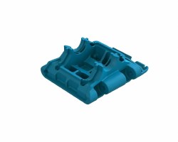 Rear Lower Skid/Gearbox Mount (1pc) - Blue