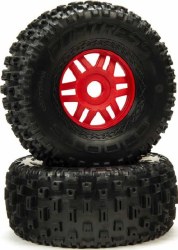 DBOOTS 'Fortress' Tire Set Glued (Red) (2pcs)