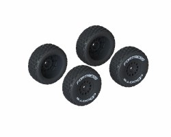 dBoots 'FORTRESS' Tire Set Glued (Black) (2 Pairs)