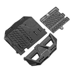 AR320252 Front/Rear Shock Mount Radio Tray NERO