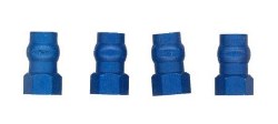 FT Blue Aluminum Shock Bushings, short