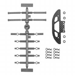 Associated RC28R Front Bumper and Body Mount Set