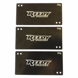 Reedy Steel Shorty LiPo Battery Weight Set (20g, 34g, 50g)
