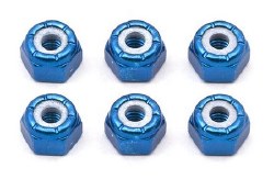 8/32 Aluminum Locknut (Blue Anodized) (6)