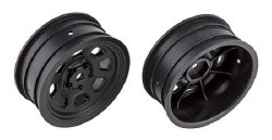 SR10 Front Wheels (Black) (2)