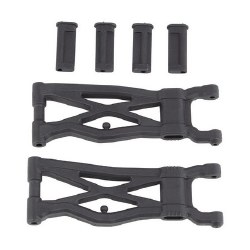 "RC10T6.1 FT Rear Suspension Arms, carbon fiber"