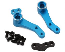 Associated DC10 Factory Team Aluminum Bellcrank Steering Arm Set (Blue)
