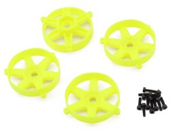 Associated Factory Team� Adjustable Wheel Face Plate (Yellow) (4) (Inner)