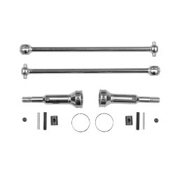 "Team Associated RC10T Rear CVA Set, 84mm, Chrome"