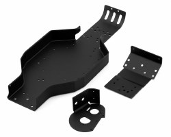 "RC10T Chassis, black"