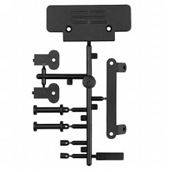 "Team Associated RC10T Front Bulkhead, Bumper And Body Mounts, Black"