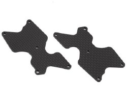 "RC8B4 FT rear suspension arm inserts, carbon fiber"