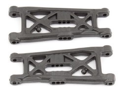 "RC10B6 FT Front Suspension Arms, flat/carbon fiber"