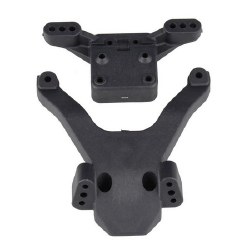 "RC10B6 FT Top Plate and Ballstud Mount, carbon"